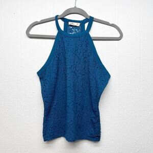 Vintage Hollister Lace Top Juniors Medium High Neck Crop Fairy Grunge Festival